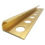 Ivična Alu lajsna za keramičke pločice 12mm 2.7 m Zlatna