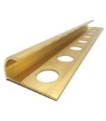 Ivična Alu lajsna za keramičke pločice 12mm 2.7 m Zlatna