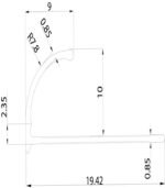 Ivična Alu lajsna za keramičke pločice 12mm 2.7 m Zlatna - Image 2