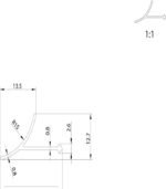Lajsna Alu za unutrašnje uglove 2.7 m srebro - Image 2