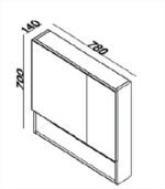 Ogledalo LINEART NOVA 800 white - Image 3