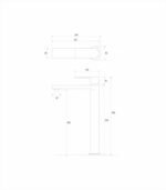 Baterija za lavabo visoka COPEN NOOK rose gold - Image 2