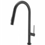 Baterija za sudoperu COPEN SALT sa izvlačećim tušem 2F mat crna