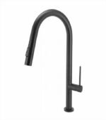 Baterija za sudoperu COPEN SALT sa izvlačećim tušem 2F mat crna