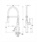 Baterija za sudoperu COPEN PEPPER A sa flex lulom 2F mat crna - Image 2