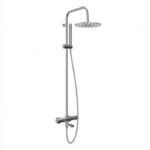 Baterija i usponski tuš sa izlivom COPEN NOOK hrom okrugli set