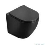 Konzolna WC Šolja PERLA Compact Rimless sa Duroplast Soft-Close Daskom Crna mat