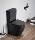 Monoblok PERLA rimless sa duroplast soft close wc daskom vario Crni - Image 3