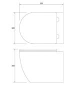 Konzolna šolja COPEN TORNADO sa duroplast soft close wc daskom mat crna - Image 2