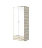 CAPRI 2K 1F Plakar ormar capri white 76x53x204,5 cm