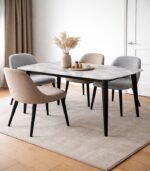 VNGZ-155 Trpezarijski sto crni nogari 140x80 cm - Image 2