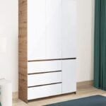 SEA 4V3F Plakar ormar atrisan bijela sjajni 135x52x205 cm