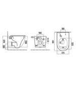 Konzolna WC Šolja PERLA Compact Rimless sa Duroplast Soft-Close Daskom - Image 3