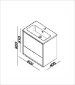 Ormarić LINEART NOVA 600 cadiz sa lavaboom - Image 3