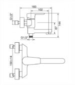 Baterija za kadu MINOTTI PRIMA sa preklopnom lulom - Image 2