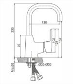 Baterija za lavabo MINOTTI PRIMA labud lula - Image 2