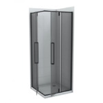 Kab. CONCEPT ABS.BLACK 90x90x200 ,6mm,pivot C-02-B6190